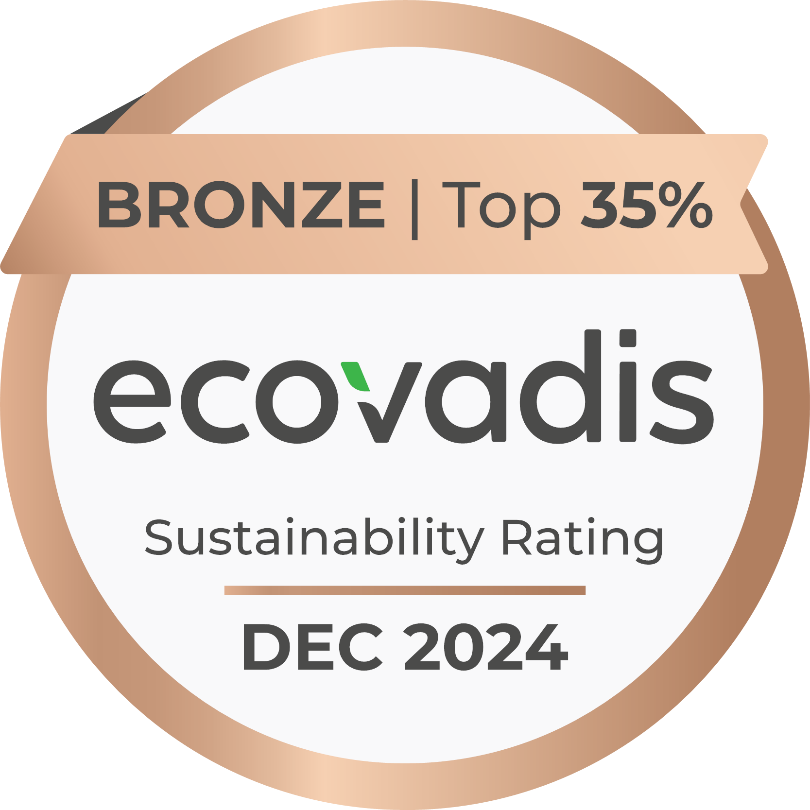 EcoVadis bronze medal